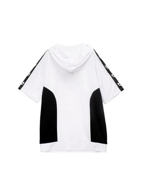 LISTEN FLAVOR　リッスンフレーバー　2613504 ふわもこハート切替半袖パーカー