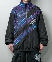 BACKSTAGEPASS　AGS5904　ELECTRONIC CIRCUIT(エレクトロニック サーカス)オーバーサイズ トラックジャケット(PURPLE)