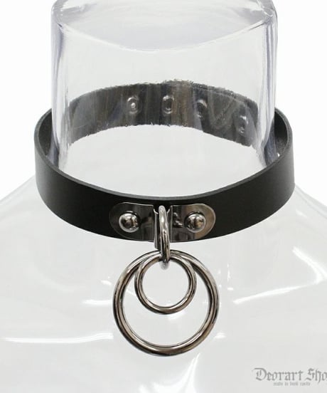 Deorart  BY1019 Ring design choker 2連 リング チョーカー パンク/シドリング/首輪