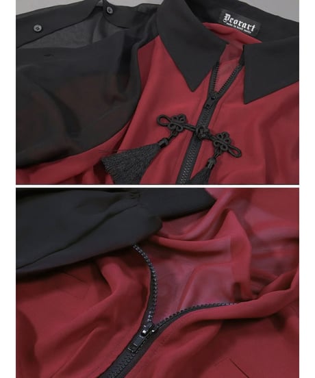 Deorart  DRT2877 [ 透け感シアー ]　肩スリット ２ＷＡＹ シアージャケット