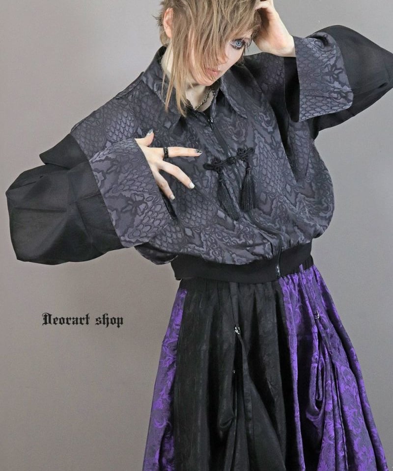 Deorart(ディオラート)和柄切り替え着流し3点セット Deorart DRT2859 [GOTH CHINA] 3WAY ユニセックス・スカート[