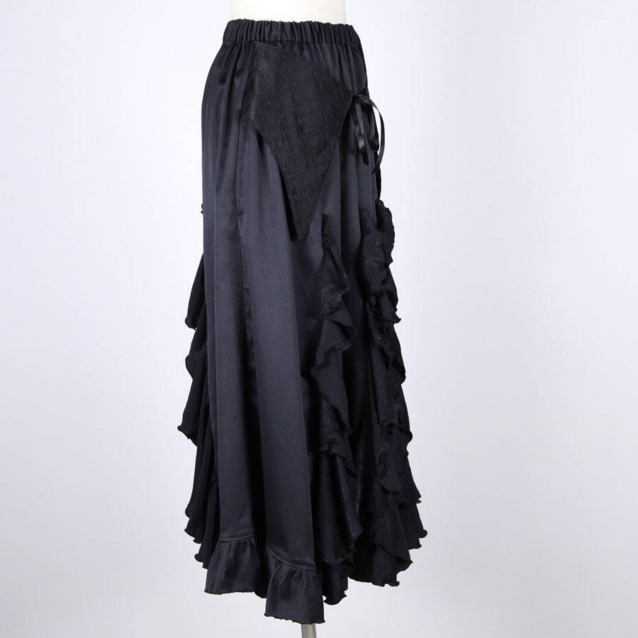 h.NAOTO FRIRR ボリュームスカート h.NAOTO Gothic Ruffle Wrap-Style Flared Maxi Sk