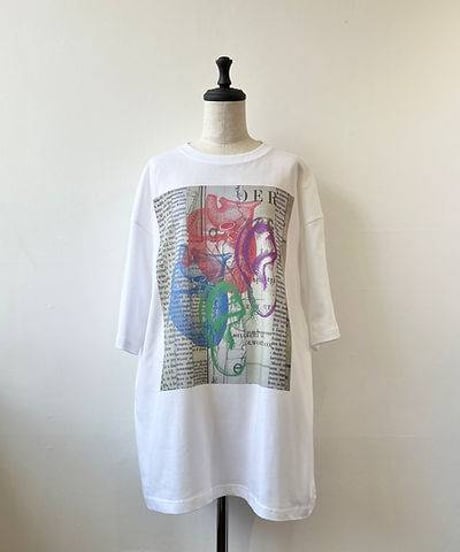 hellbent-lab./ヘルベントラボ　耳心臓 TypeA BIGシルエットTシャツ（L）