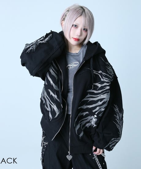 BACKSTAGEPASS　GBS5503　CRIMSON GHOST HOODIE(BLACK)