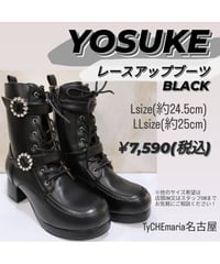 YOSUKE 　4450018 BL　レースアップブーツ （ブラック）