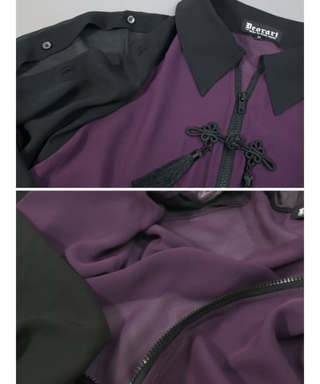 Deorart  DRT2877 [ 透け感シアー ]　肩スリット ２ＷＡＹ シアージャケット