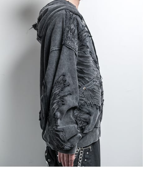 BACKSTAGEPASS　GBS5503　CRIMSON GHOST HOODIE(D.GRAY)