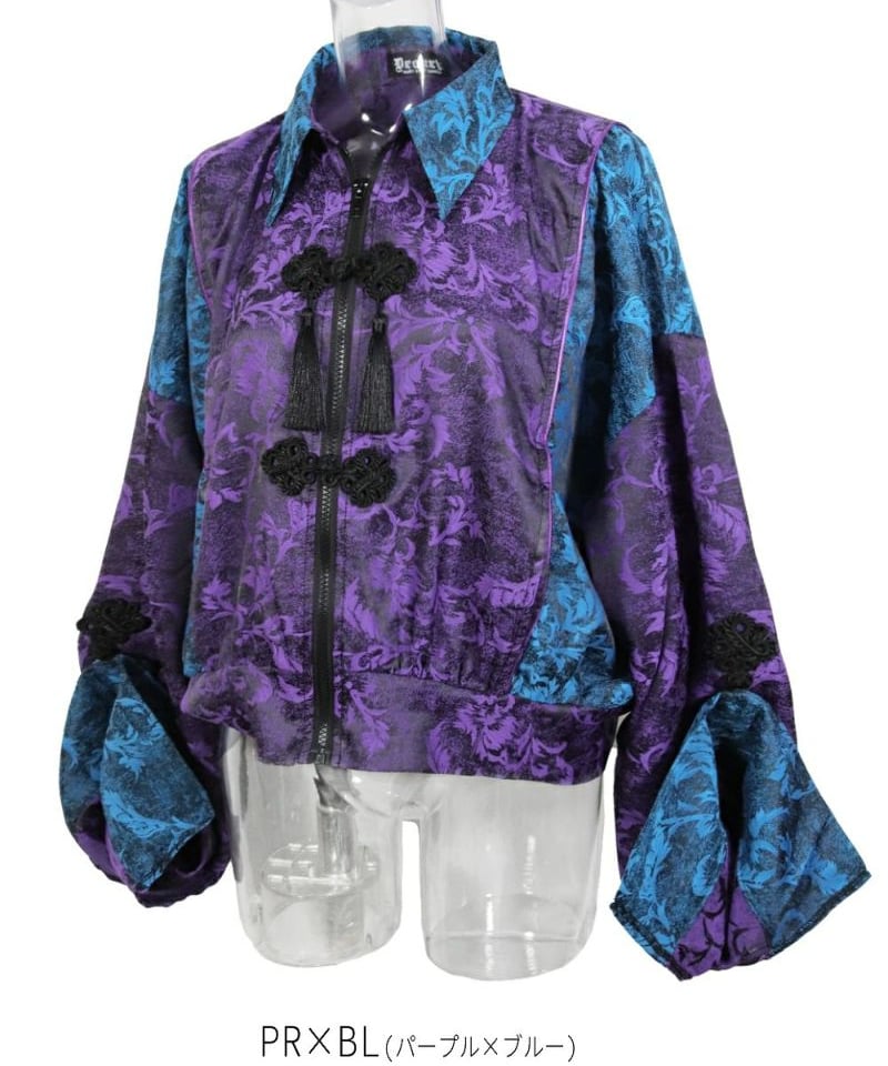 Deorart DRT2857 [GOTH CHINA] キョンシースリーブ・チャイナ柄ジャ