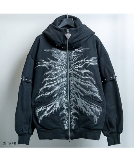 BACKSTAGEPASS　GBS5505　GRIMHOP(グリムホップ)うさみみ ジップアップ パーカー (SILVER)