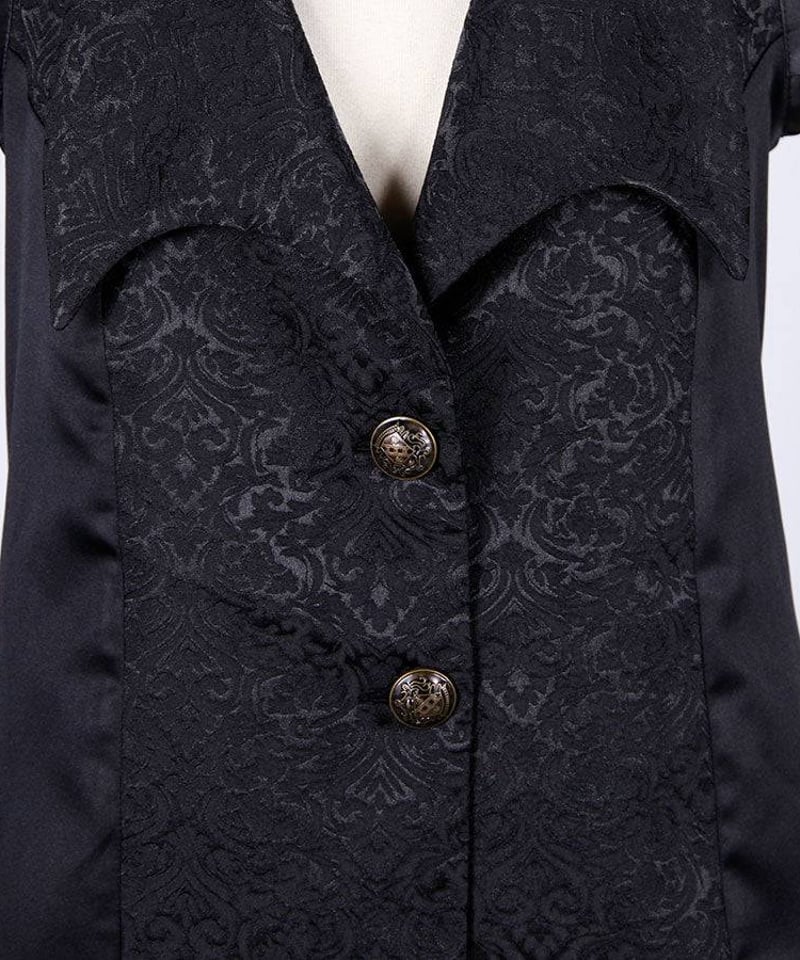 h.NAOTO Vampire Wing Lapel Sleeveless Jacket |