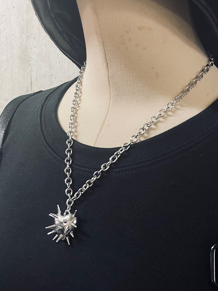 HELLCATPUNKS HCP-AC-0389 スパイクハートネックレス | TyCHE