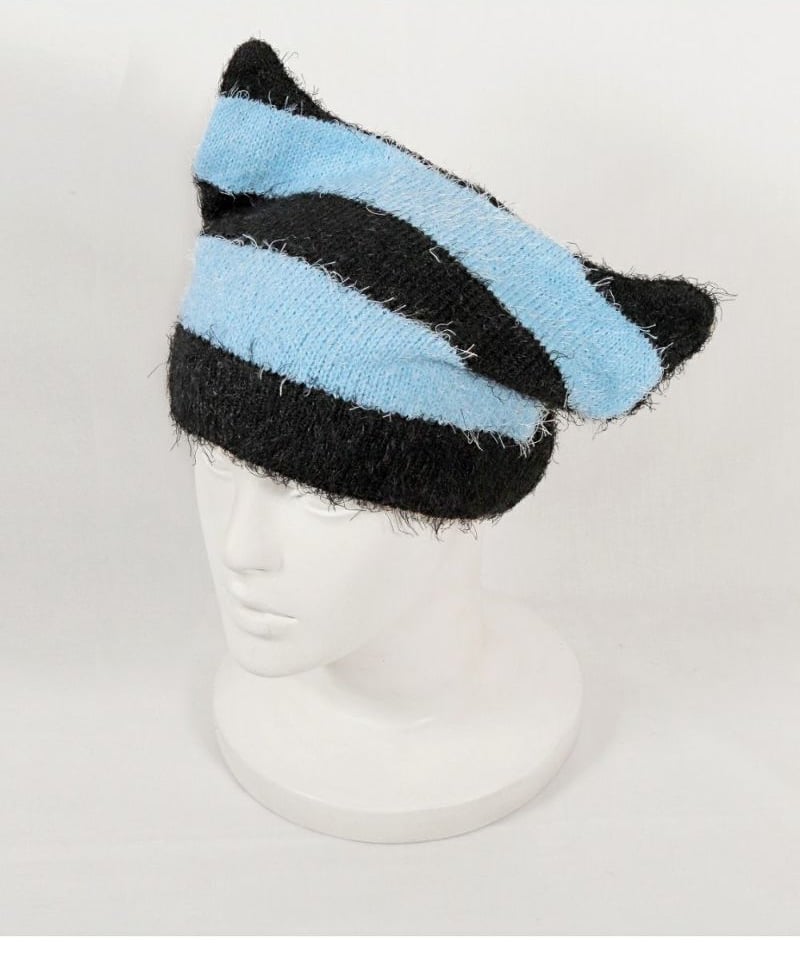 はむたぬき様オーダー　猫耳ニット帽 Deorart DRT2721 mofumofu シャギーニット・ ネコミミ ニット帽 [