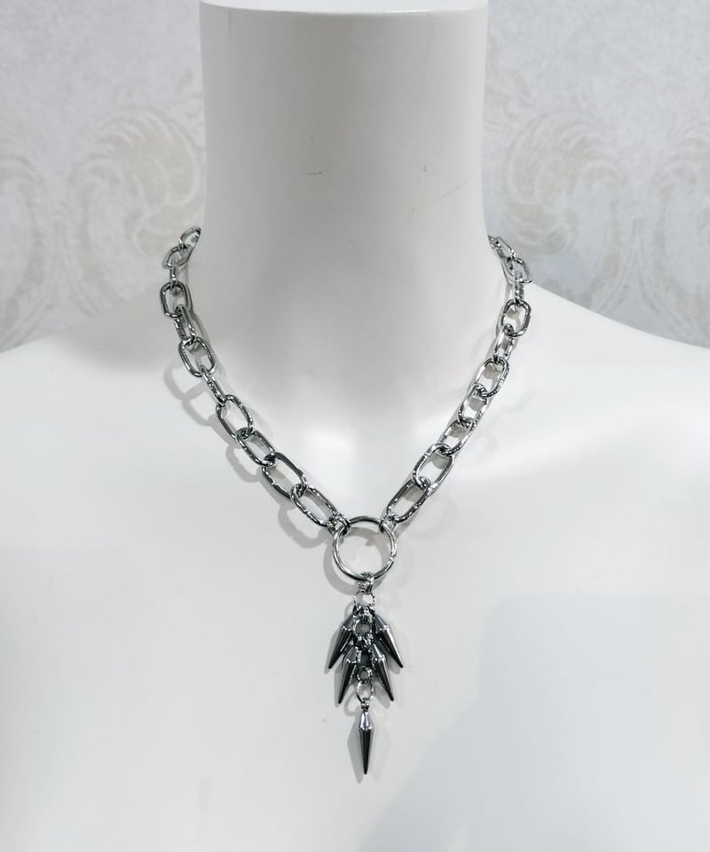 HELLCATPUNKS HCP-AC-0388 スパイクチェーンネックレス | TyCH