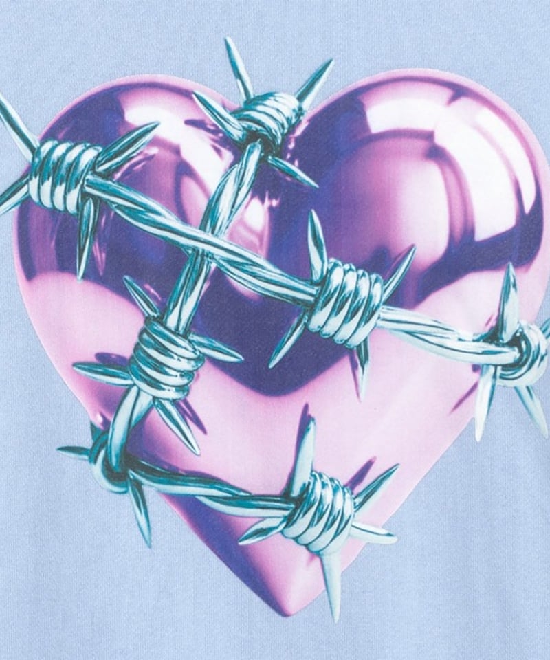 LISTEN FLAVOR 2523553 有刺鉄線メタルハートパーカー | TyCHE M