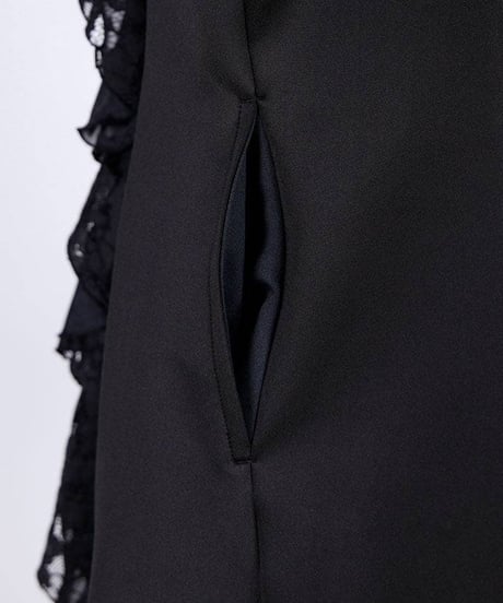 h.NAOTO　Ruffle Lace Stretch Jacket