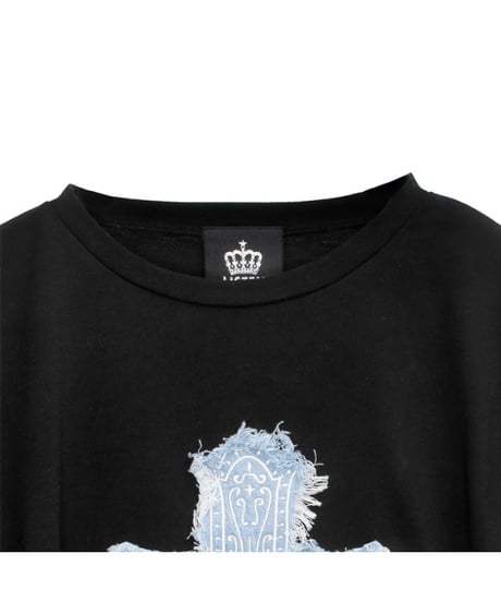 LISTEN FLAVOR　リッスンフレーバー　2613501 十字架y2kシャーリングトップス