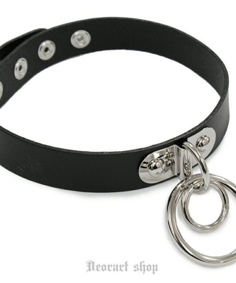 Deorart  BY2099 Ring design choker 2連 リング チョーカー パンク/シドリング/首輪