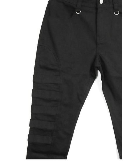 Deorart  DRT2754 サイドベルトデザイン ・ 切り替えスリムパンツ