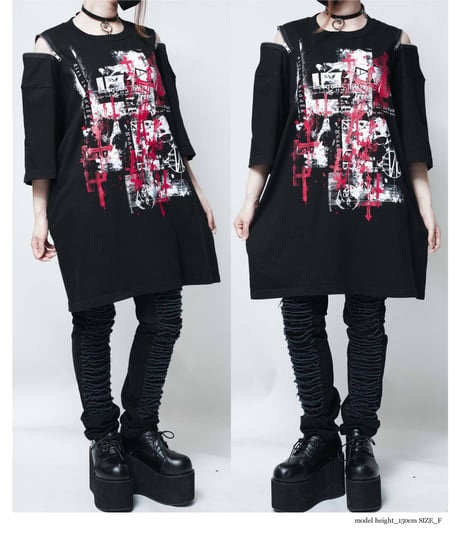 SEXPOT ReVenGe   SA681508　Shoulder Zip Big Cutsew Dirt