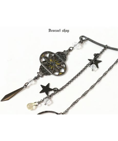 Deorart  BY1141　ステンドグラス ・ イヤーフック＆イヤリング [ flower lamp ]
