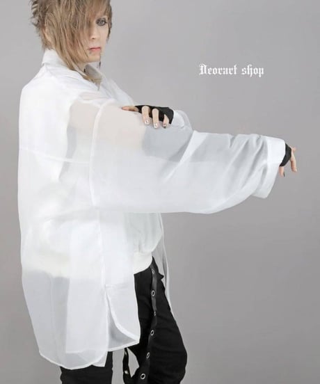 Deorart DRT2882 [ 透け感シアー ][２WAY] オーバーサイズ シャツ