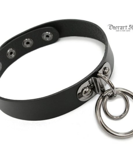 Deorart  BY1019 Ring design choker 2連 リング チョーカー パンク/シドリング/首輪