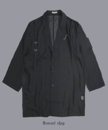 Deorart DRT2883 [ 透け感シアー ] 腕章デザイン・テーラード ジャケット
