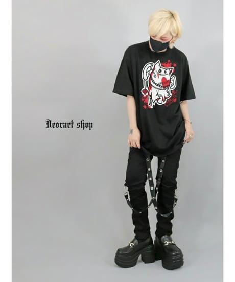 Deorart  DRTP010 オーバーサイズ・プリントTシャツ【ぎぜんしゃ】 [ネコラ NECOLA 天使][Deorart Record]
