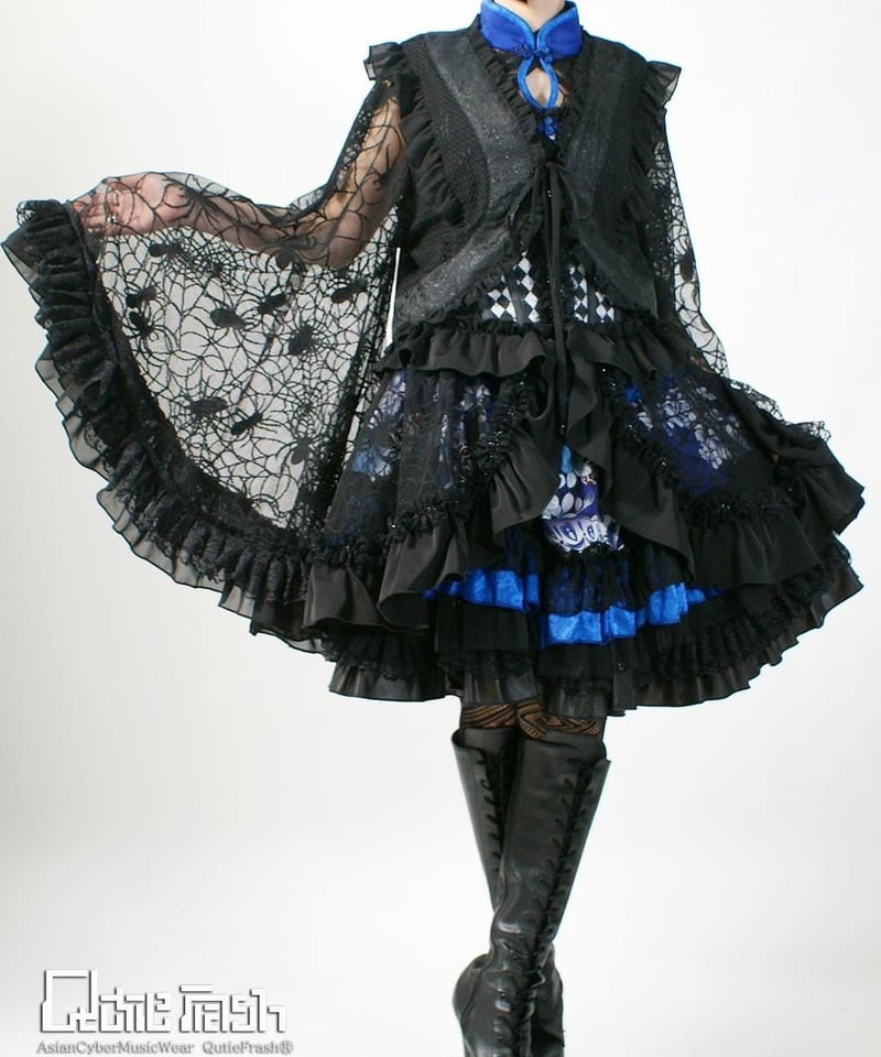 25％off中★QuiteFrash姫袖羽織蜘蛛柄レース QuiteFrash姫袖羽織蜘蛛柄レース