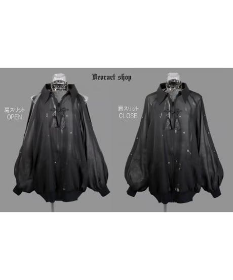 Deorart  DRT2877 [ 透け感シアー ]　肩スリット ２ＷＡＹ シアージャケット
