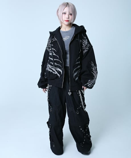 BACKSTAGEPASS　GBS5503　CRIMSON GHOST HOODIE(BLACK)