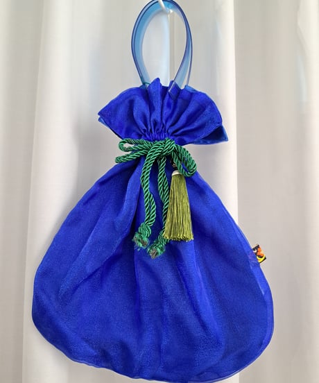 POPinPARTY　リバーシブル巾着BIGBAG（ブルー×ブルー）