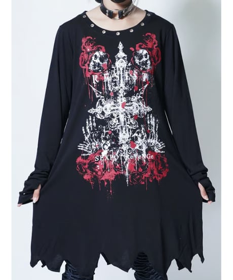 SEXPOT ReVenGe  sa681417  RESIST GOTHIC パンキッシュ カットソー