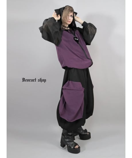 Deorart  DRT2879 ボックスパーツ・バルーンサルエルパンツ