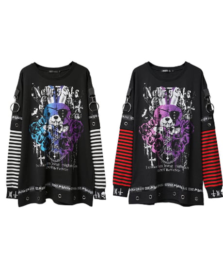 SEXPOT ReVenGe  sa681432  NEUROSIS BUNNY LOGO BELT BORDER BIG カットソー