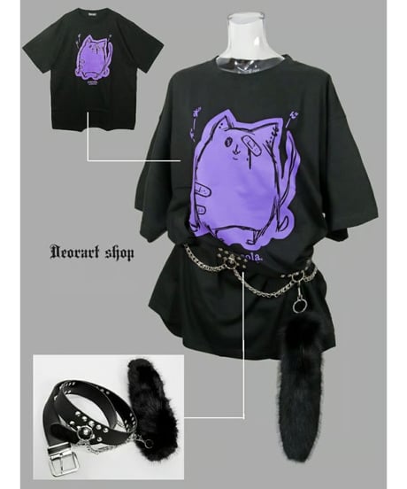 Deorart  DRTP007 オーバーサイズ・プリントTシャツ [NECOLAネコラ][Deorart Record]
