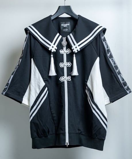 BACKSTAGEPASS　GBS5801　ALL STANDING (オール スタンディング)ジップアップ サブカル チャイナセーラー【セットアップ対応可】(BLACK)
