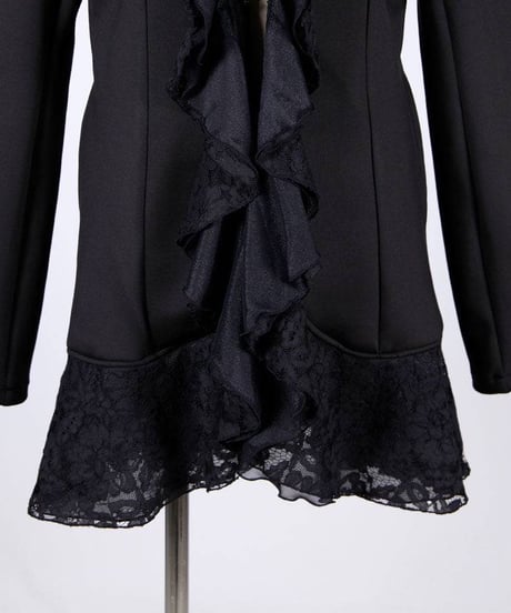 h.NAOTO　Ruffle Lace Stretch Jacket