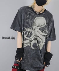 Deorart IPT103 ブリーチ・オーバーサイズTシャツ [ ビッグ・クラーケン ]