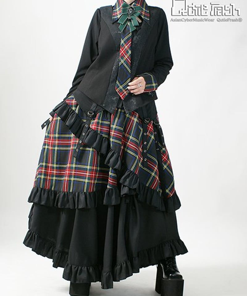 Qutie Frash 9783-SK フリルロングスカート | TyCHE Maria Qutie Frash 9783-SK フリルロングスカート | TyCHE Maria