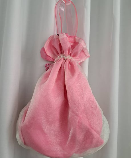 POPinPARTY　リバーシブル巾着BIGBAG（ホワイト×ピンク）