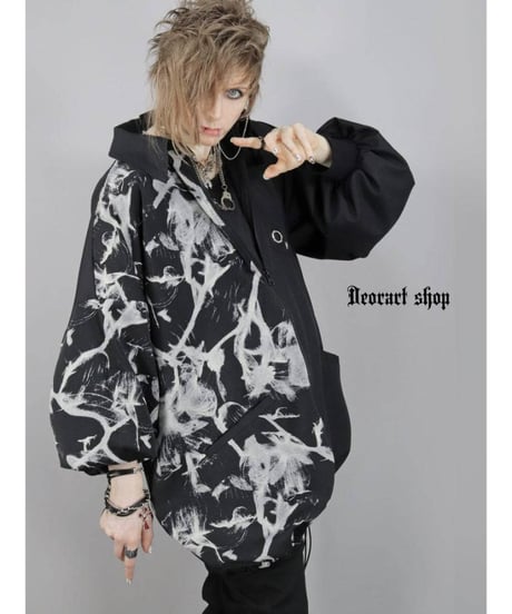 Deorart DRT2885 ハトメポケット・ シャツジャケット[グランジフラワー]