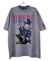 BACKSTAGEPASS　AGS1208　【黒野京×BACKSTAGE PASS コラボ】VANDALISM ピグメント加工 オーバーサイズ Tシャツ（L.GRAY）