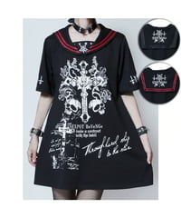 SEXPOT ReVenGe  sa681404  RELIC TWIN SKULL BLACK PUNKISH セーラー カットソー
