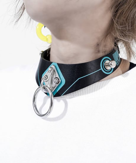 D/3/ディースリー 　『ID:NECK //Concept model』 black×turquoise (チョーカー)