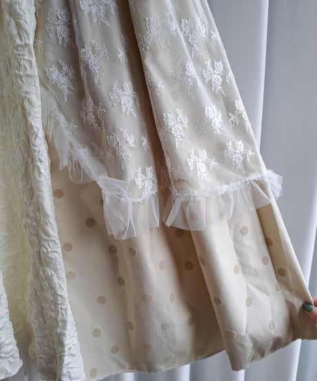 mother's made　602602　laceMIXlロングSK（白）