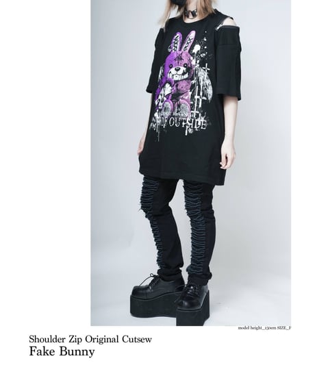SEXPOT ReVenGe   sa681520 Shoulder Zip Original Cutsew Fake Bunny