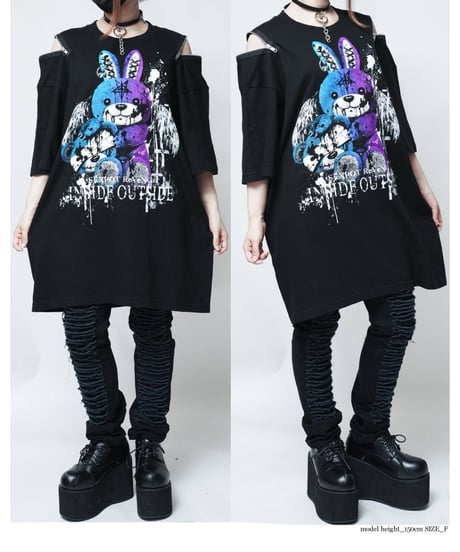 SEXPOT ReVenGe   sa681510 Shoulder Zip Big Cutsew Fake Bunny