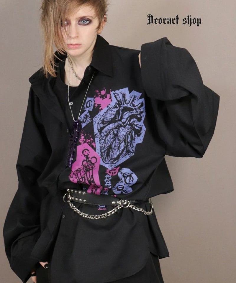 Deorart DRT2856 [ホスピタル] オーバーサイズ シャツ [シンゾウ：心臓