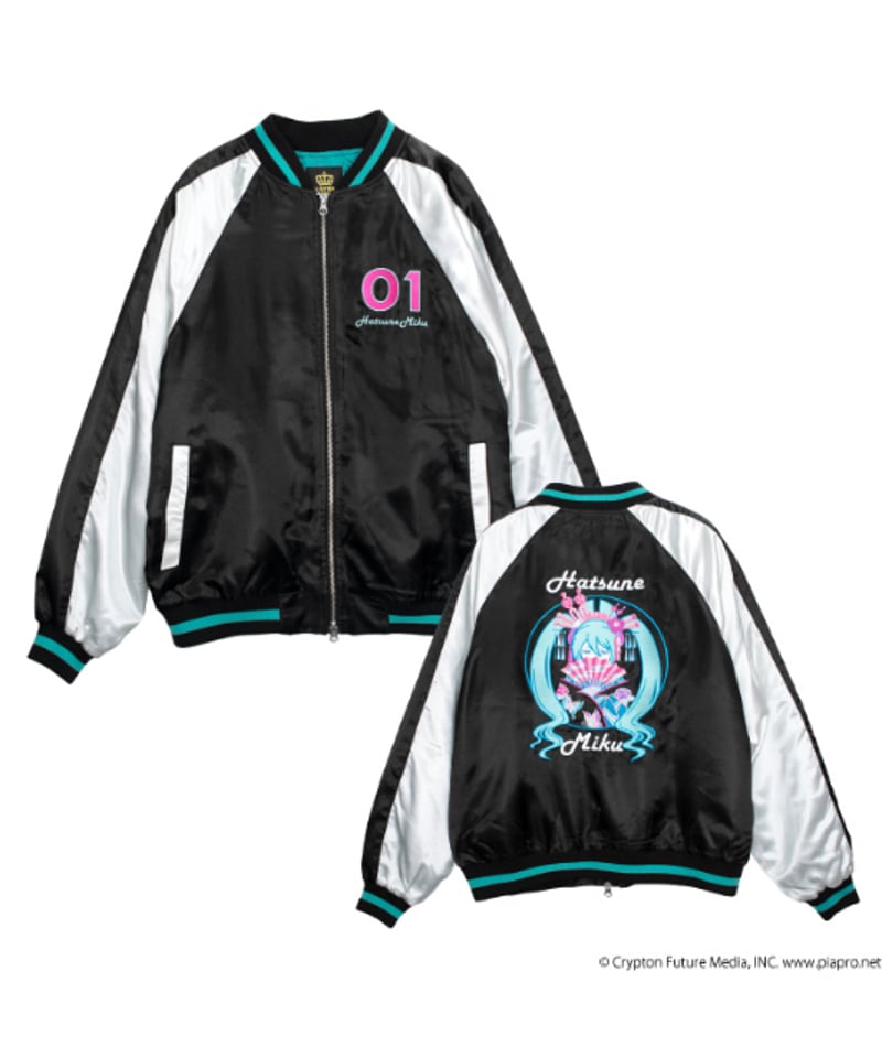 LISTEN FRAVOR リッスンフレーバー　初音ミク　スカジャン 初音ミク スカジャン 【BLACK】 / 初音ミク×リッスンフレーバー